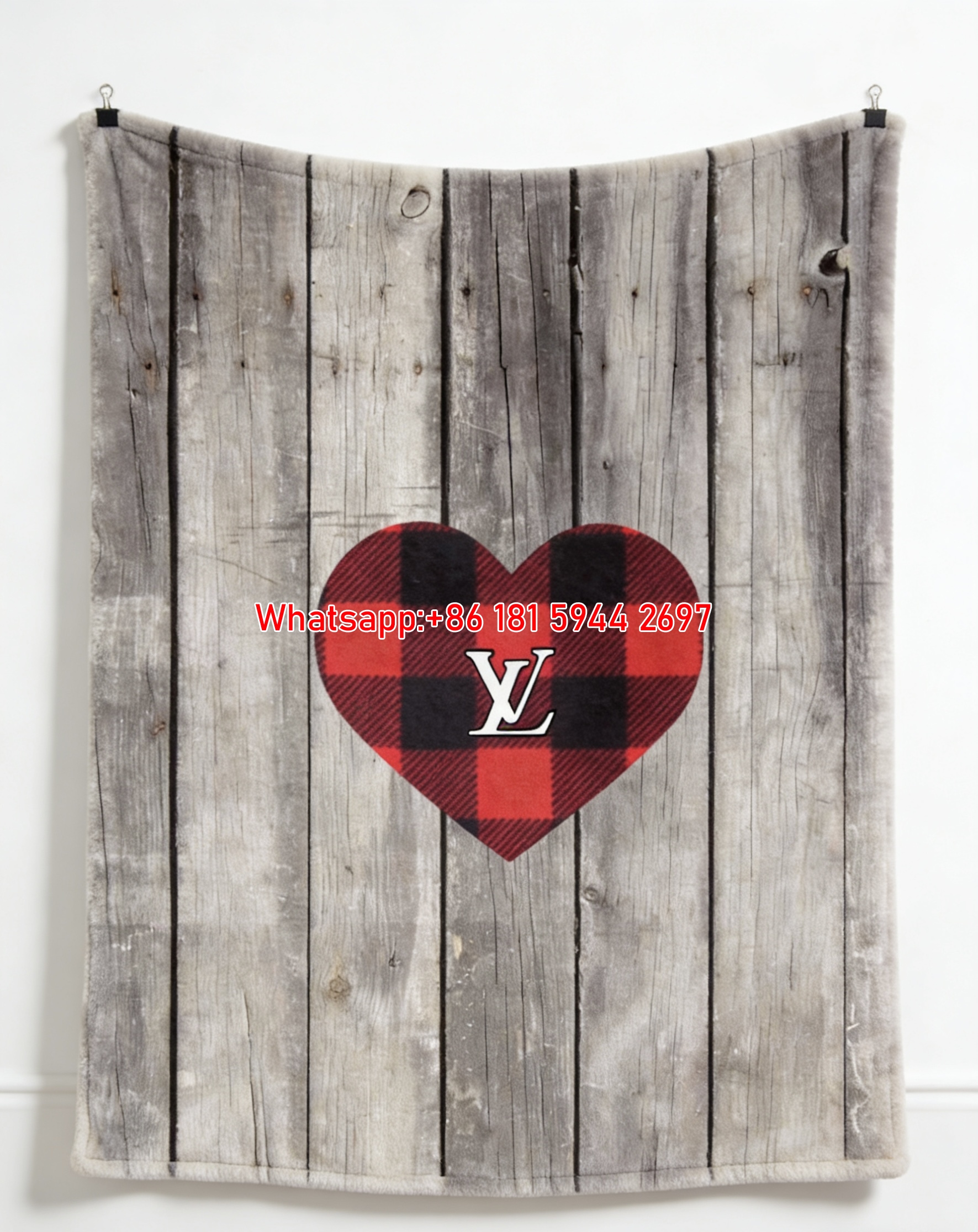 Farmhouse LV Plaid Flannel Blanket 305